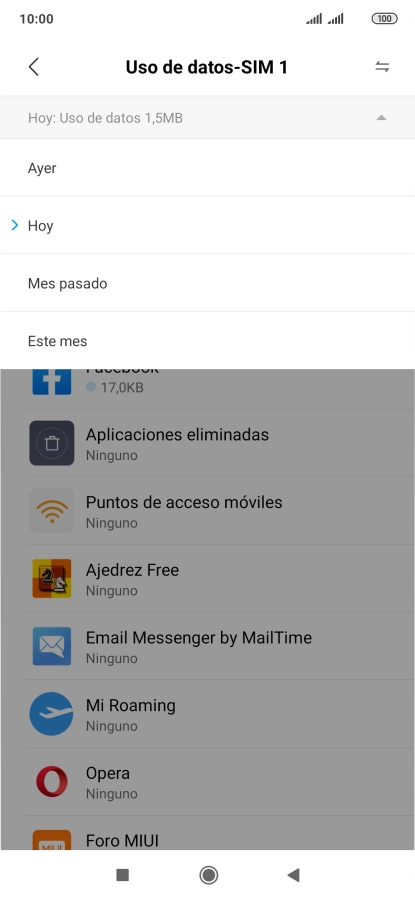 Pulsa Este mes.