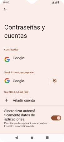 Pulsa Añadir cuenta. Pulsa Añadir cuenta.