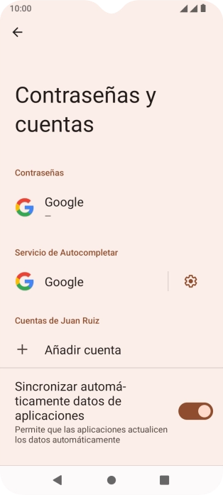 Pulsa Añadir cuenta. Pulsa Añadir cuenta.