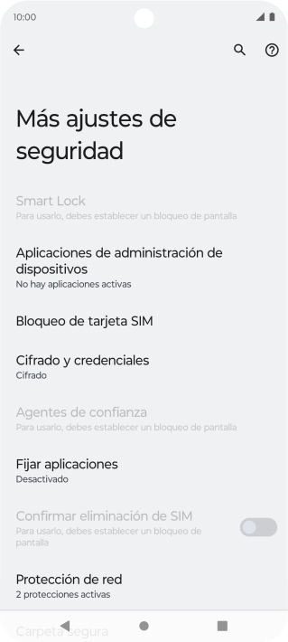 Pulsa Bloqueo de tarjeta SIM. Pulsa Bloqueo de tarjeta SIM.