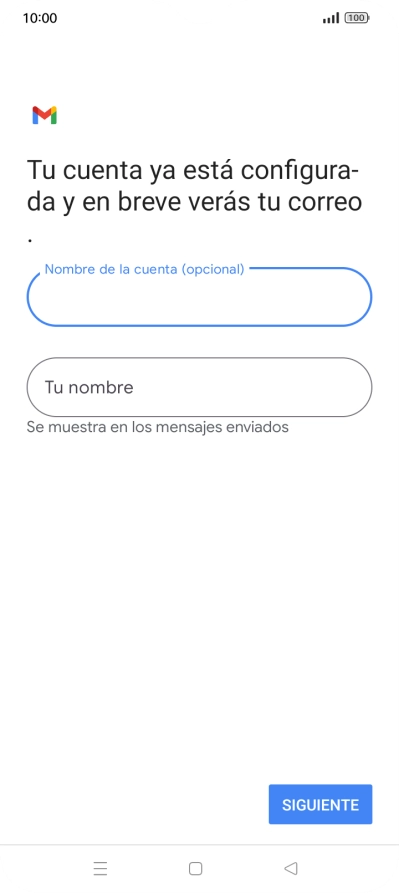 Pulsa Tu nombre e introduce el nombre del remitente.
