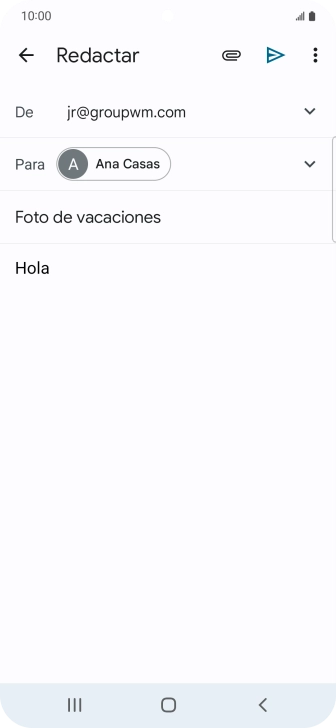 Pulsa el icono de anexos. Pulsa el icono de anexos.