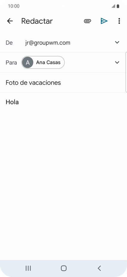 Pulsa el icono de anexos. Pulsa el icono de anexos.