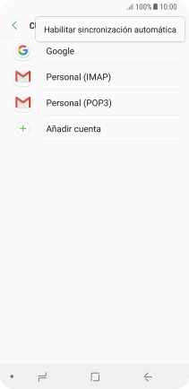 Pulsa Habilitar sicronización automática. Pulsa Habilitar sicronización automática.