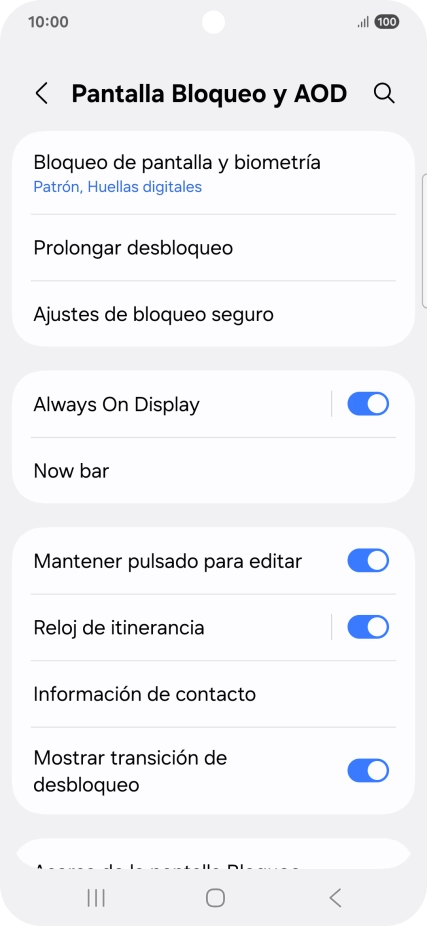 Pulsa Bloqueo de pantalla y biometría e introduce el código de seguridad extra que has creado anteriormente. Pulsa Bloqueo de pantalla y biometría e introduce el código de seguridad extra que has creado anteriormente.