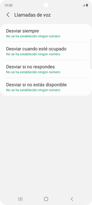 Pulsa el tipo de desvío deseado. Pulsa el tipo de desvío deseado.