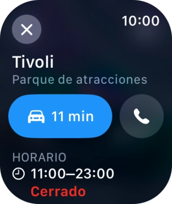 Pulsa el icono de iniciar viaje. Pulsa el icono de iniciar viaje.
