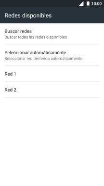 Pulsa la red deseada.