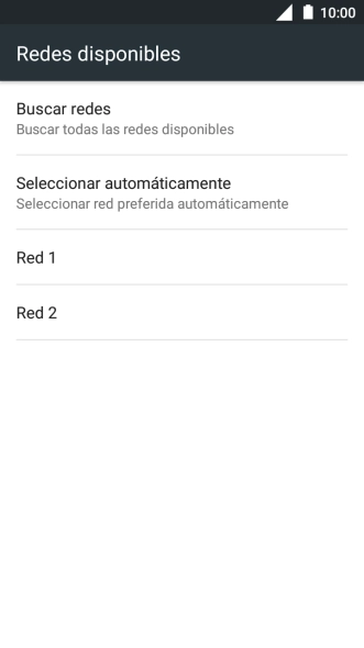 Pulsa la red deseada.