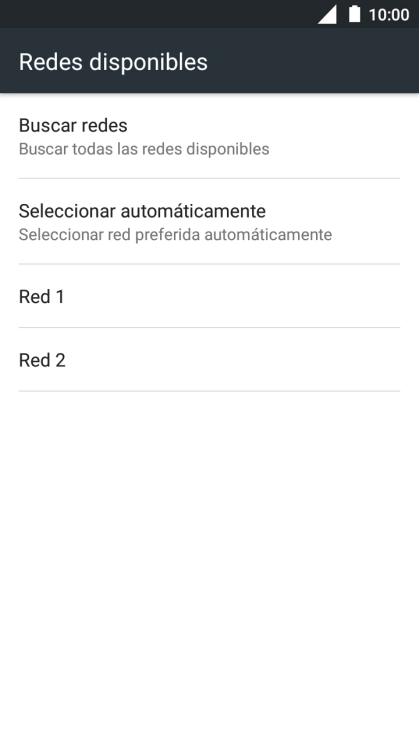 Pulsa la red deseada.