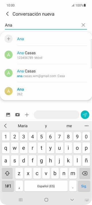 Pulsa el contacto deseado. Pulsa el contacto deseado.