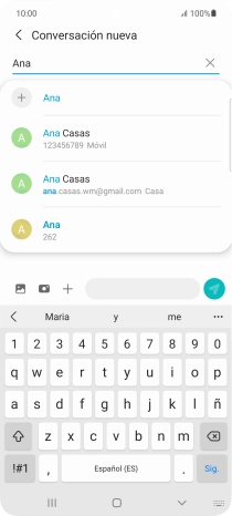 Pulsa el contacto deseado. Pulsa el contacto deseado.