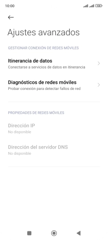 Pulsa Itinerancia de datos. Pulsa Itinerancia de datos.