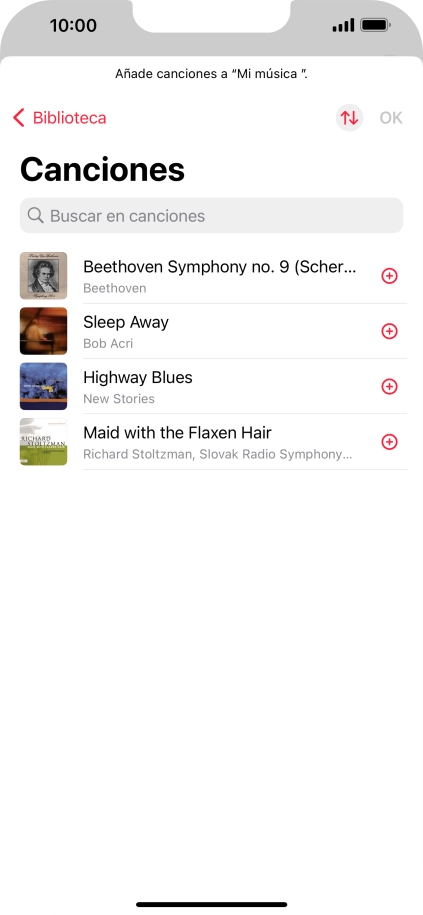 Desplázate a la categoría deseada y pulsa el archivo de música deseado. Desplázate a la categoría deseada y pulsa el archivo de música deseado.
