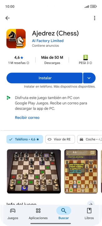 Pulsa Instalar y sigue las indicaciones de la pantalla para instalar la app. Pulsa Instalar y sigue las indicaciones de la pantalla para instalar la app.