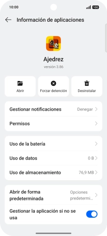 Pulsa Uso de almacenamiento. Pulsa Uso de almacenamiento.