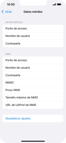 Pulsa Punto de acceso e introduce airtelwap.es.