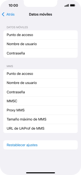 Pulsa Punto de acceso e introduce airtelwap.es.
