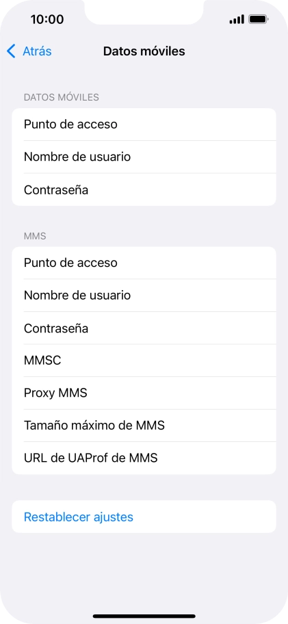 Pulsa Punto de acceso e introduce airtelwap.es.