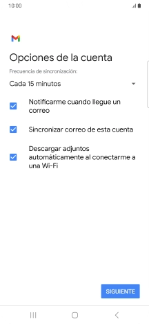 Si aparece en la pantalla esta imagen, tu cuenta de correo electrónico ha sido reconocida y configurada automáticamente. Sigue las indicaciones de la pantalla para introducir más información y terminar la configuración. Si aparece en la pantalla esta imagen, tu cuenta de correo electrónico ha sido reconocida y configurada automáticamente. Sigue las indicaciones de la pantalla para introducir más información y terminar la configuración.
