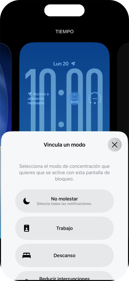 Pulsa un modo de concentración. Pulsa un modo de concentración.
