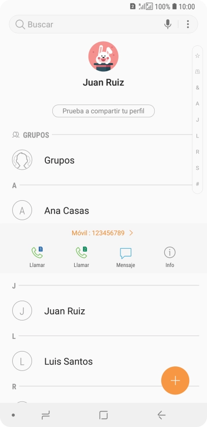 Pulsa Llamar.
