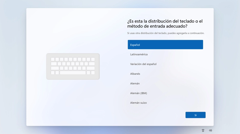 Haz clic en el diseño de teclado deseado. Haz clic en el diseño de teclado deseado.