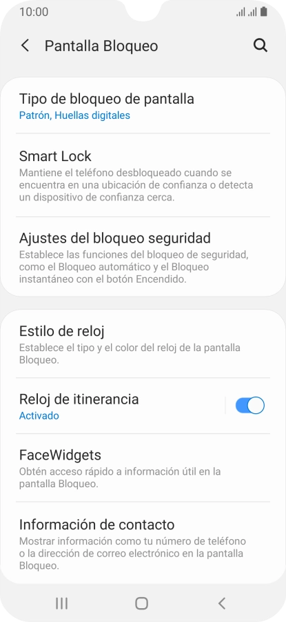 Pulsa Tipo de bloqueo de pantalla e introduce el código de seguridad actual. Pulsa Tipo de bloqueo de pantalla e introduce el código de seguridad actual.