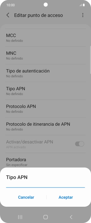 Introduce default y pulsa Aceptar. Introduce default y pulsa Aceptar.