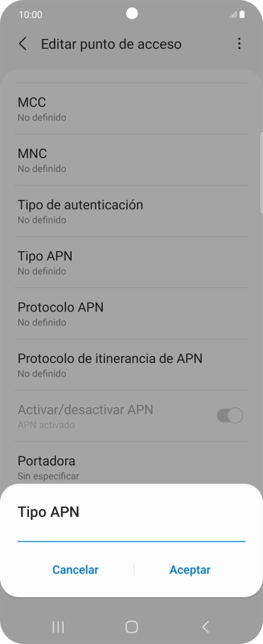 Introduce default y pulsa Aceptar. Introduce default y pulsa Aceptar.