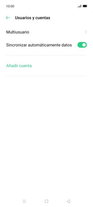 Pulsa Añadir cuenta. Pulsa Añadir cuenta.