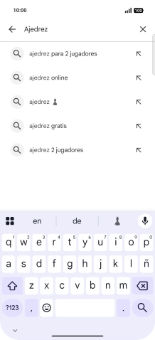 Introduce el nombre del tema o de la app y pulsa el icono de búsqueda. Introduce el nombre del tema o de la app y pulsa el icono de búsqueda.