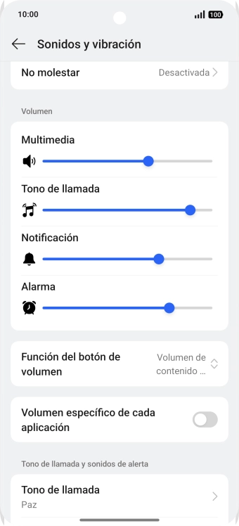 Pulsa Tono de llamada.