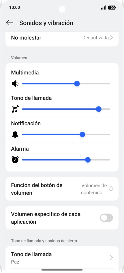 Pulsa Tono de llamada.
