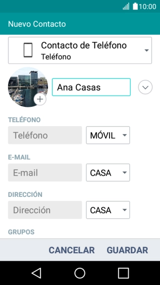 Pulsa Teléfono e introduce el número de teléfono deseado. Pulsa Teléfono e introduce el número de teléfono deseado.