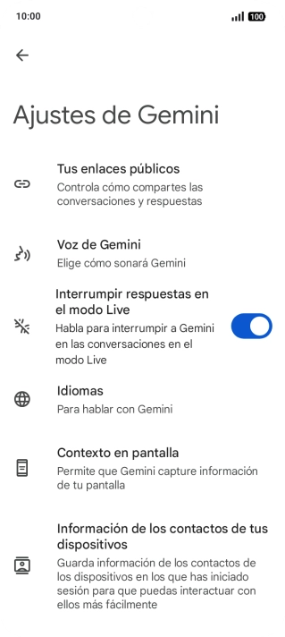 Sigue las indicaciones de la pantalla para seleccionar los ajustes deseados. Sigue las indicaciones de la pantalla para seleccionar los ajustes deseados.