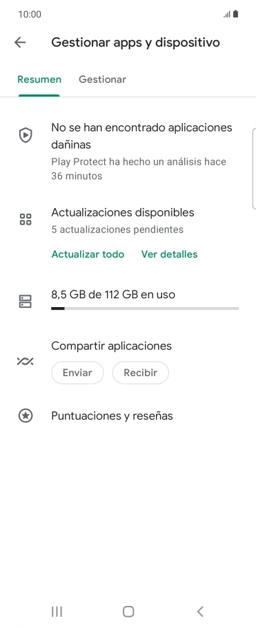 Pulsa Gestionar. Pulsa Gestionar.