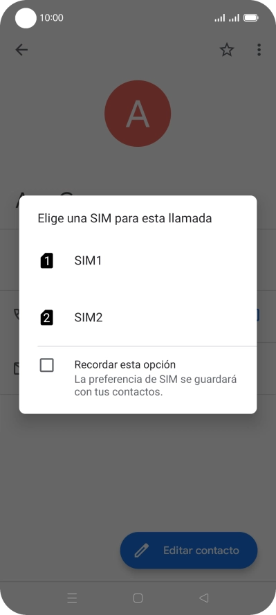 Pulsa la tarjeta SIM deseada. Pulsa la tarjeta SIM deseada.