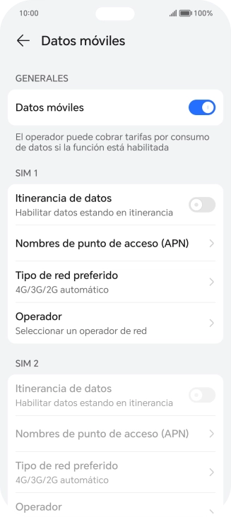 Pulsa Nombres de punto de acceso (APN).
