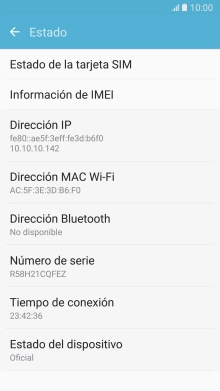 Pulsa Información de IMEI. Pulsa Información de IMEI.