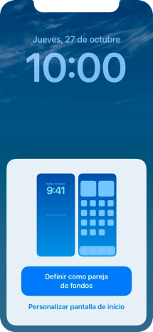 Si deseas utilizar el mismo tema de color en la pantalla de inicio, pulsa Definir como pareja de fondos. Si deseas utilizar el mismo tema de color en la pantalla de inicio, pulsa Definir como pareja de fondos.