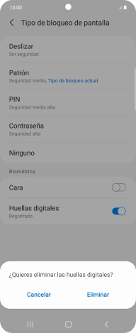 Pulsa Eliminar.