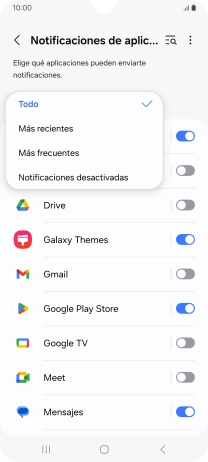 Pulsa el ajuste deseado. Pulsa el ajuste deseado.