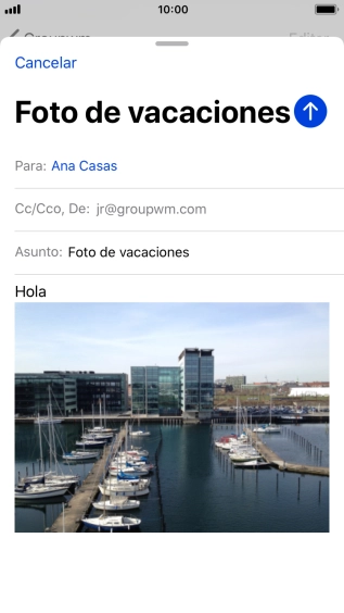 Pulsa el icono de enviar. Pulsa el icono de enviar.