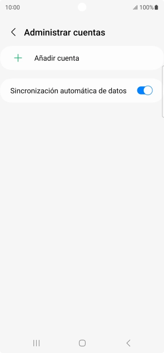 Pulsa Añadir cuenta. Pulsa Añadir cuenta.
