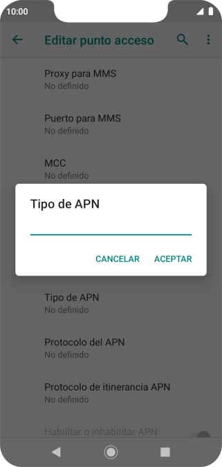 Introduce default y pulsa ACEPTAR. Introduce default y pulsa ACEPTAR.