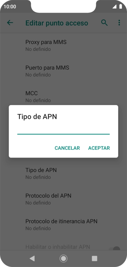 Introduce default y pulsa ACEPTAR. Introduce default y pulsa ACEPTAR.