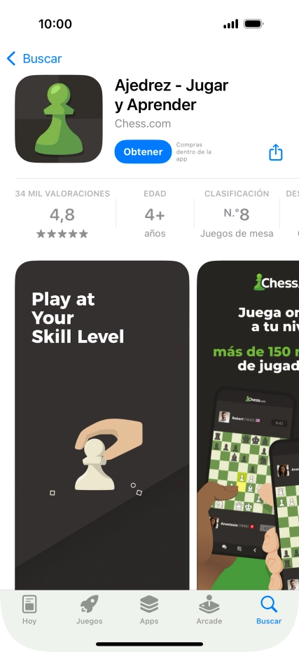 Pulsa Obtener y sigue las indicaciones de la pantalla para instalar la app. Pulsa Obtener y sigue las indicaciones de la pantalla para instalar la app.