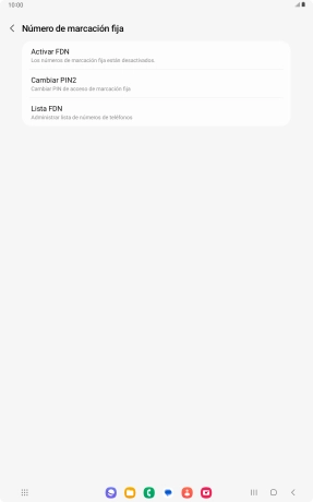 Pulsa Activar FDN.