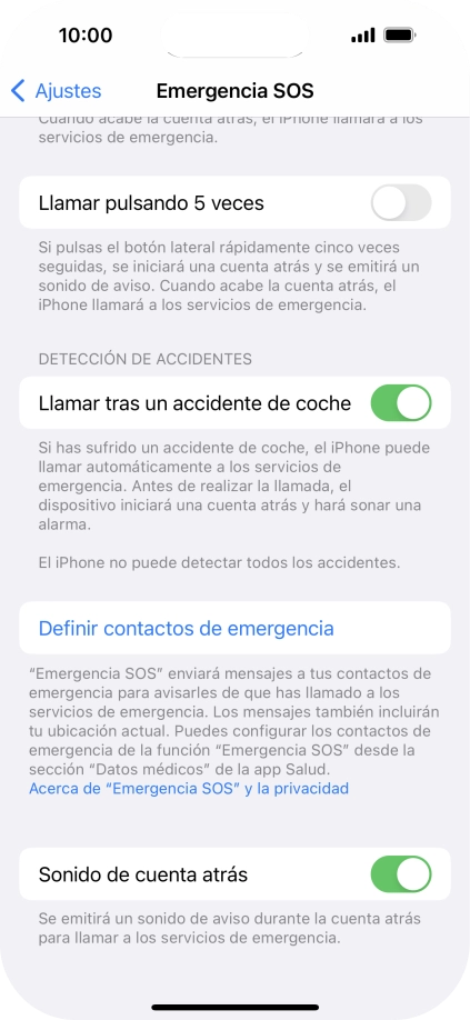 Pulsa el indicador junto a Pulsa el indicador junto a